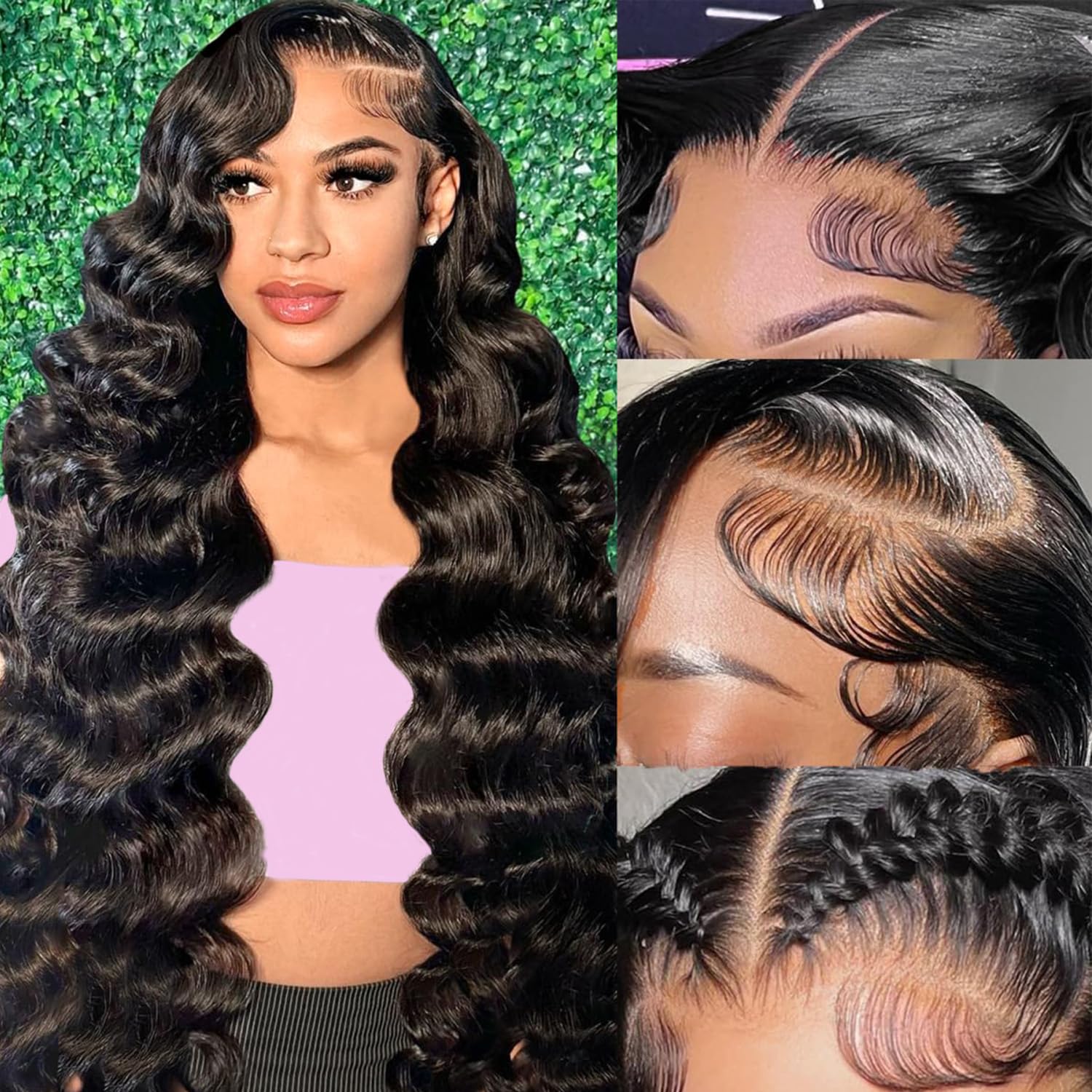 Hd Lace Frontal Wig Human Hair Pre Plucked - 13x6 Hd Transparent Body Wave Lace