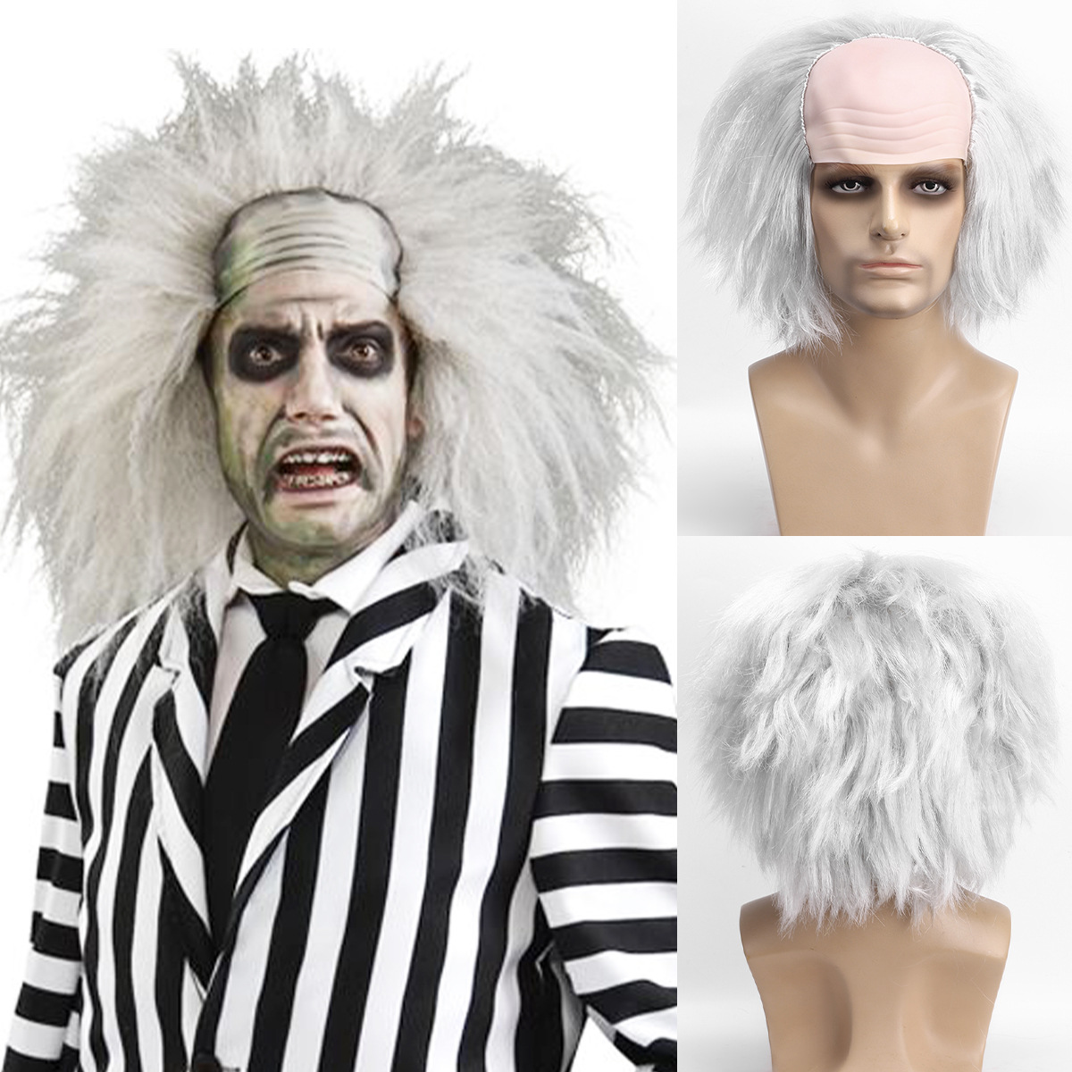 Synthetic Wigs - Bald wig, adult, child, annual meeting,