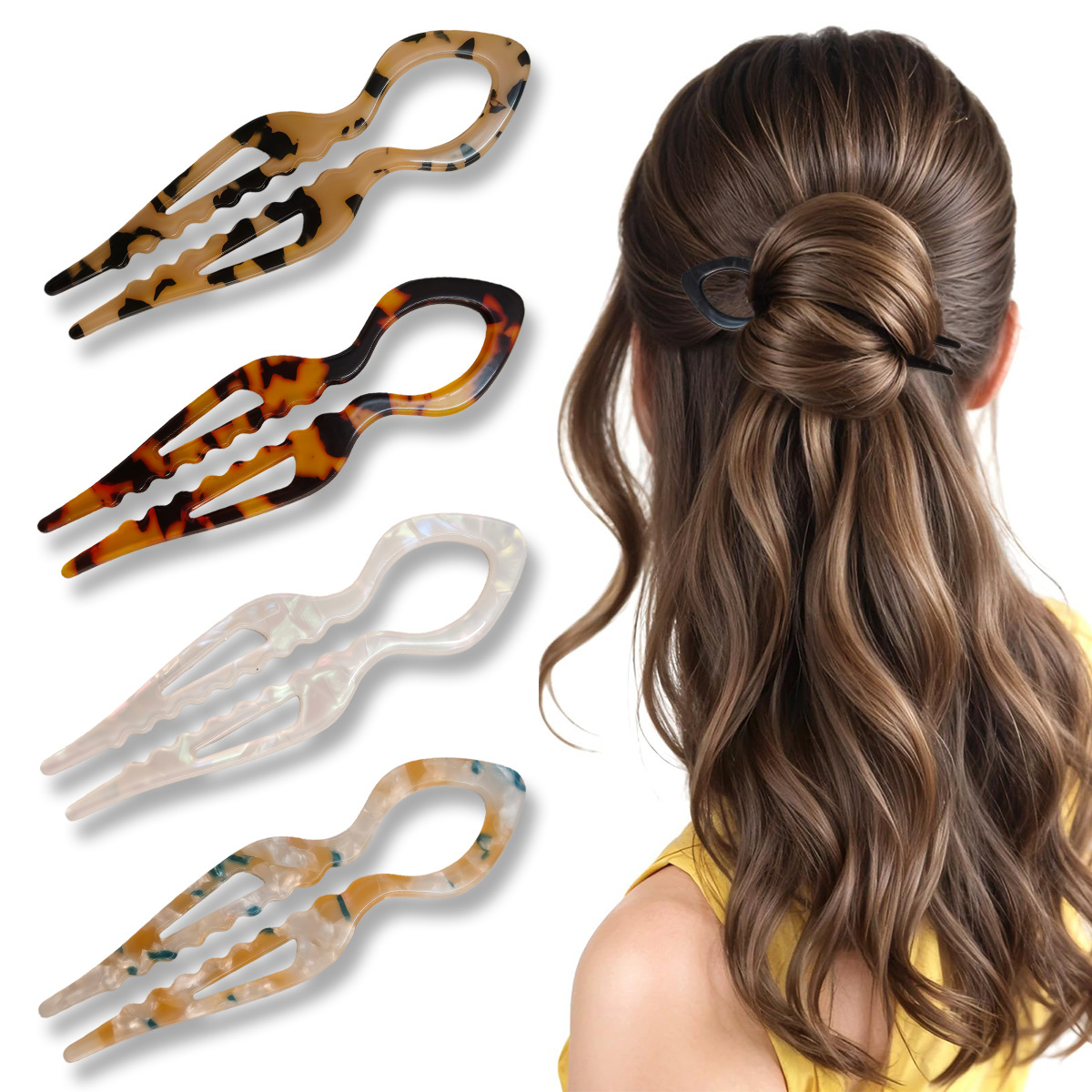 U-Shaped Hair Sticks Tortoises - đánh giá và giá Hair Bundles