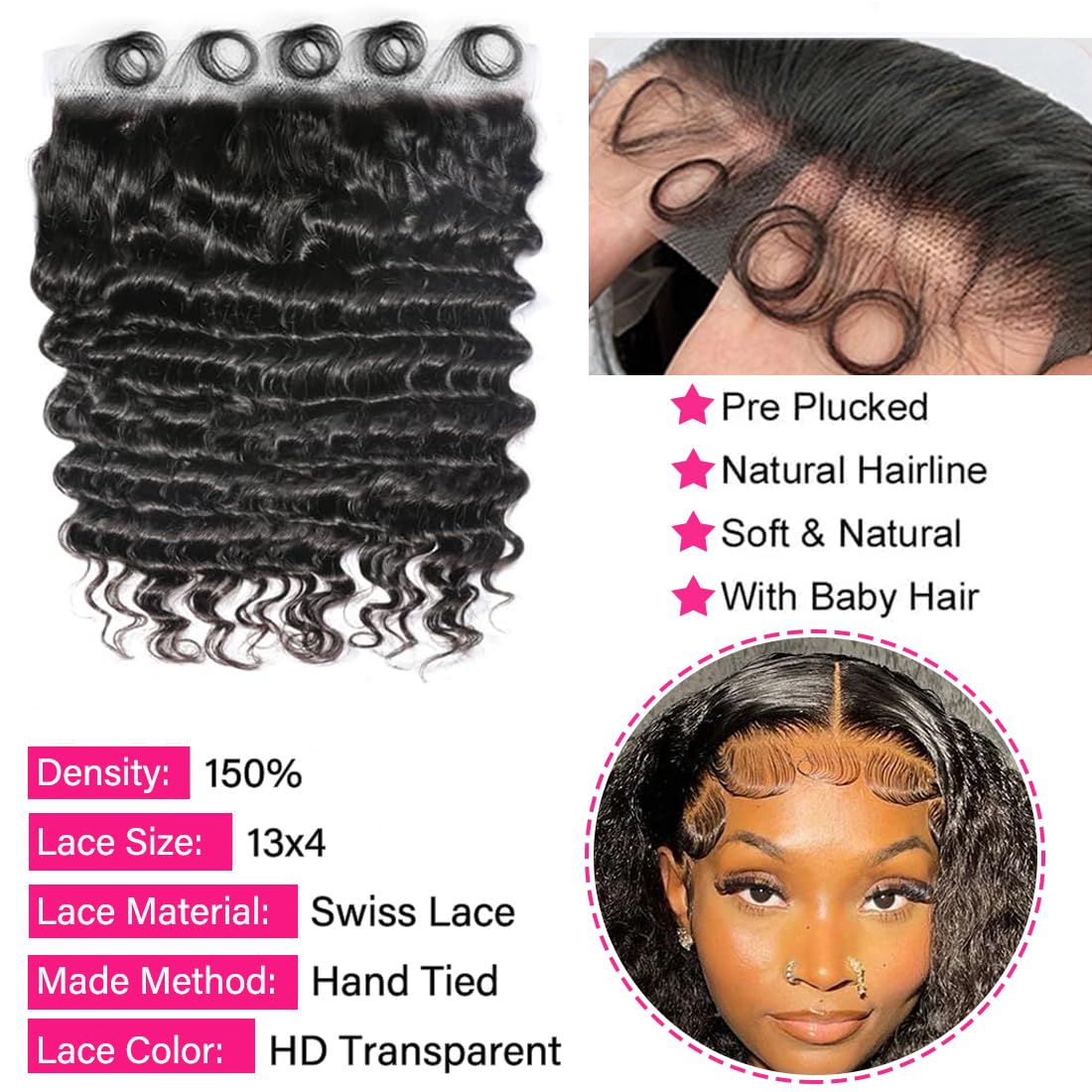 Deep Wave Bundles with Frontal - đánh giá và giá Deep Wave 3 Bundles With Closure