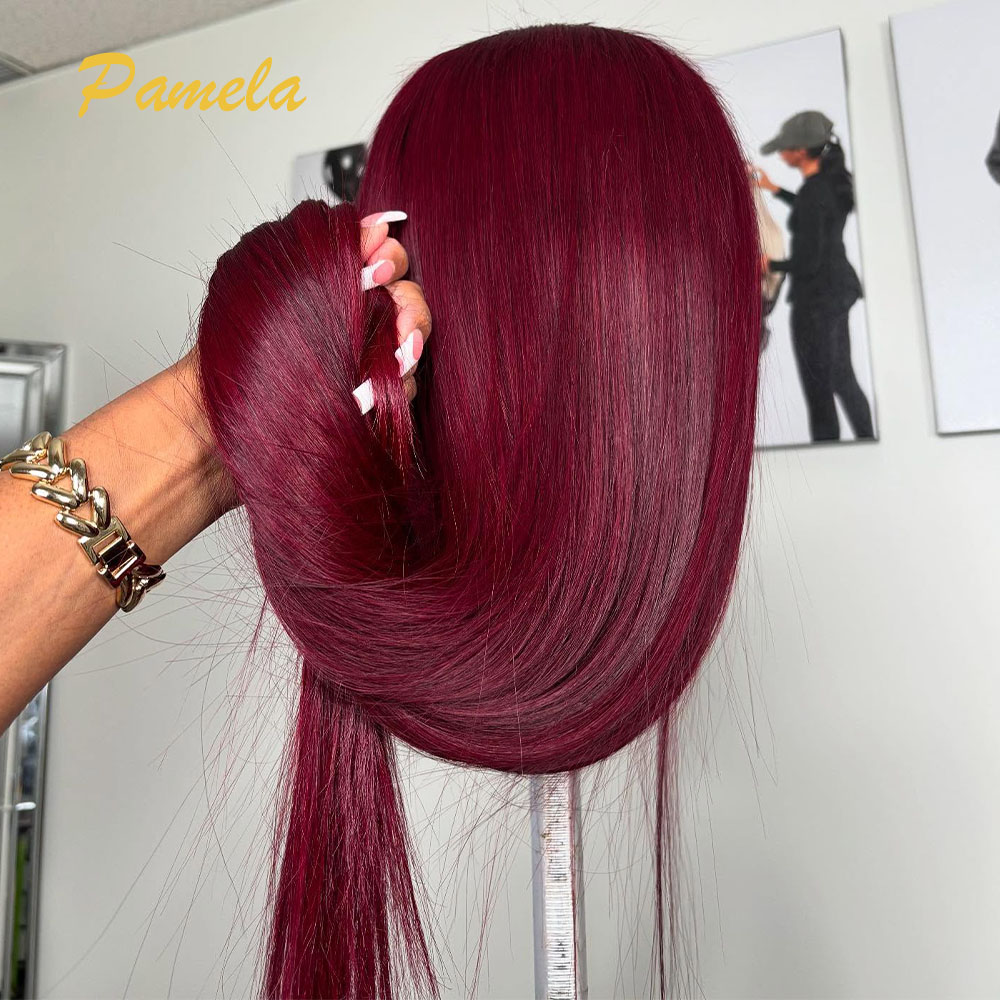 Super Double Drawn Burgundy Co - đánh giá và giá Lace Front Wigs