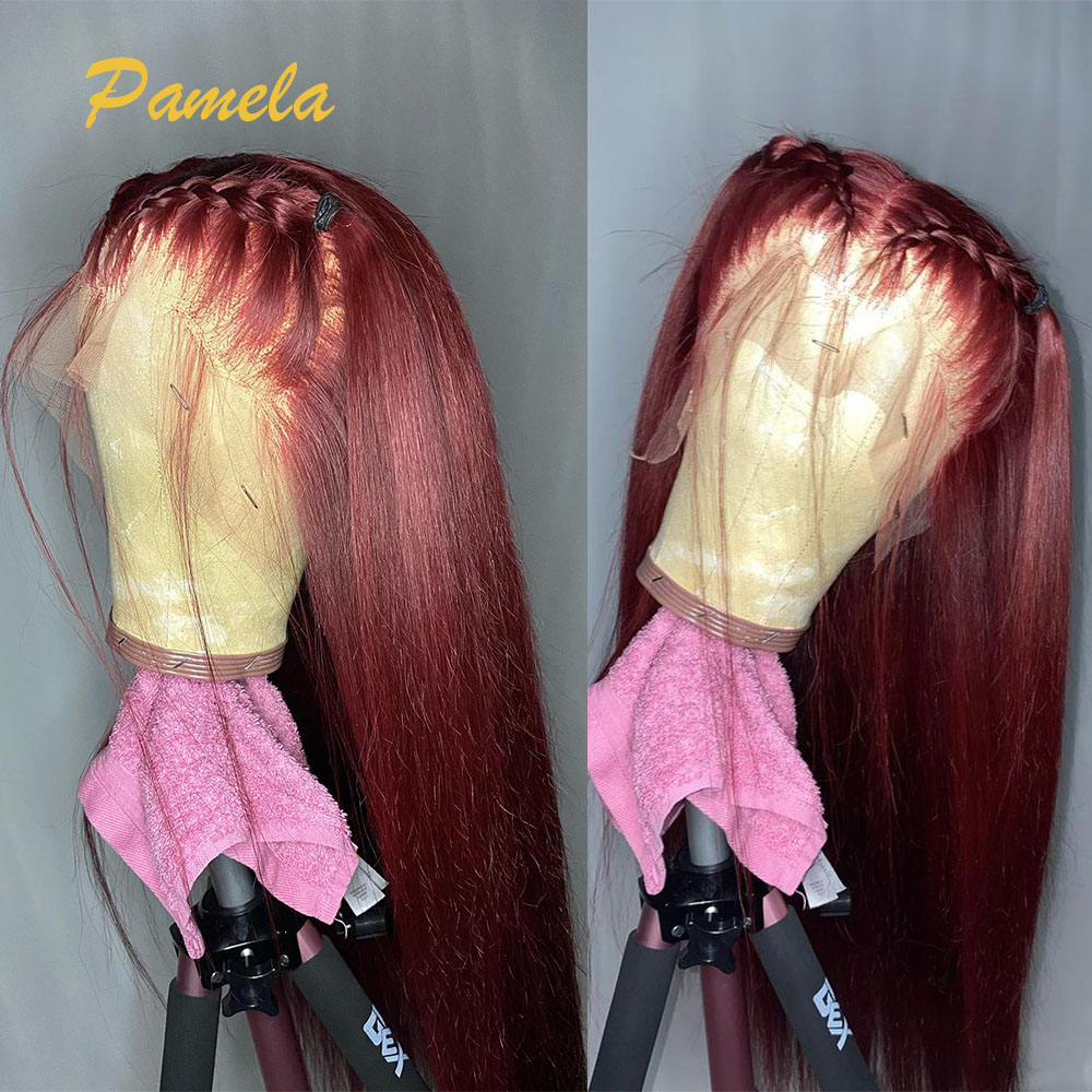 Super Double Drawn Burgundy Co - đánh giá và giá Lace Front Wigs