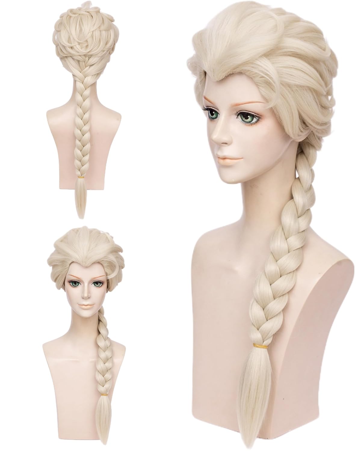 Long Blonde Braid Princess Wig - đánh giá và giá Synthetic Wigs