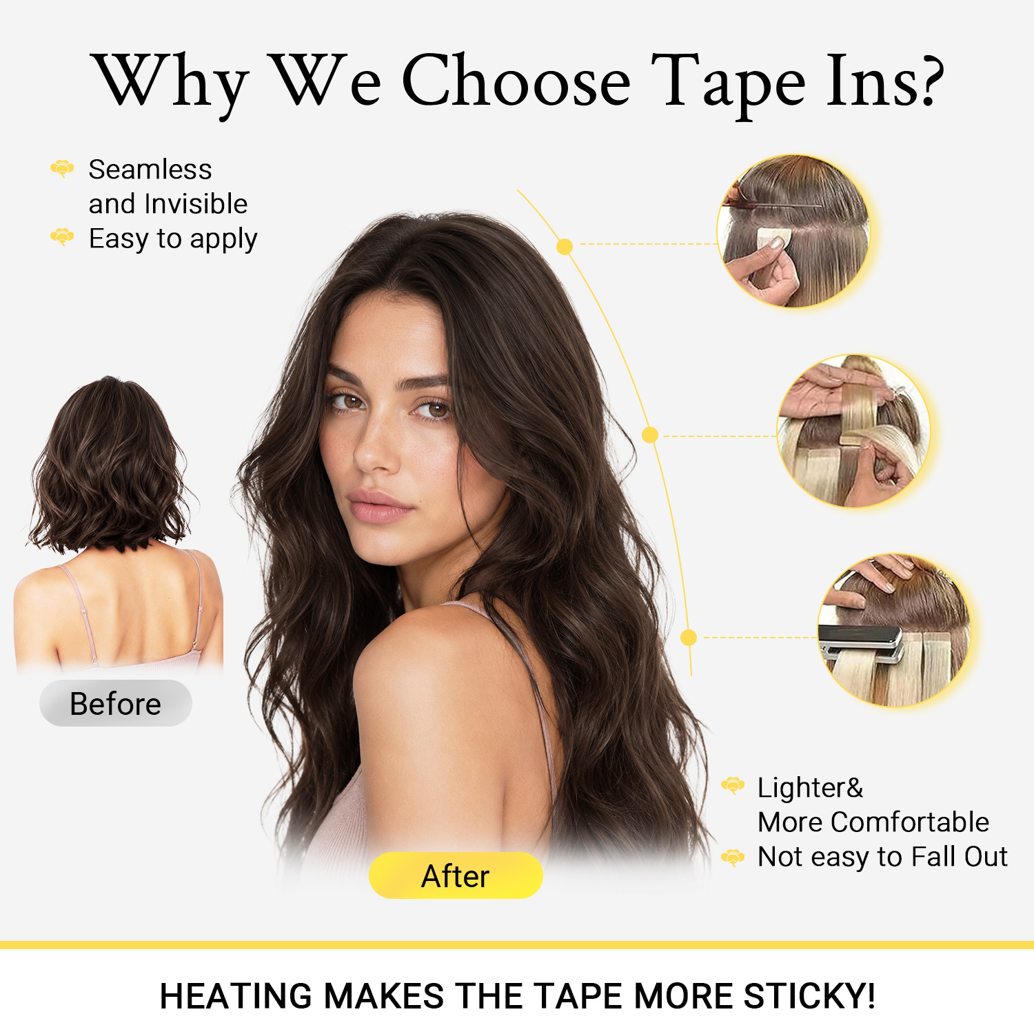 Sunmofavo Invisible Tape In Ha - đánh giá và giá Invisible Tape In Extensions Real Hair