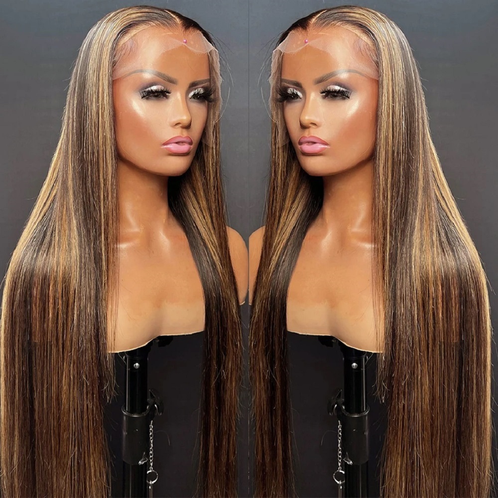 44 46 Inch P4/27 Highlight Col - đánh giá và giá Hd Lace Frontal Wig Human Hair Pre Plucked