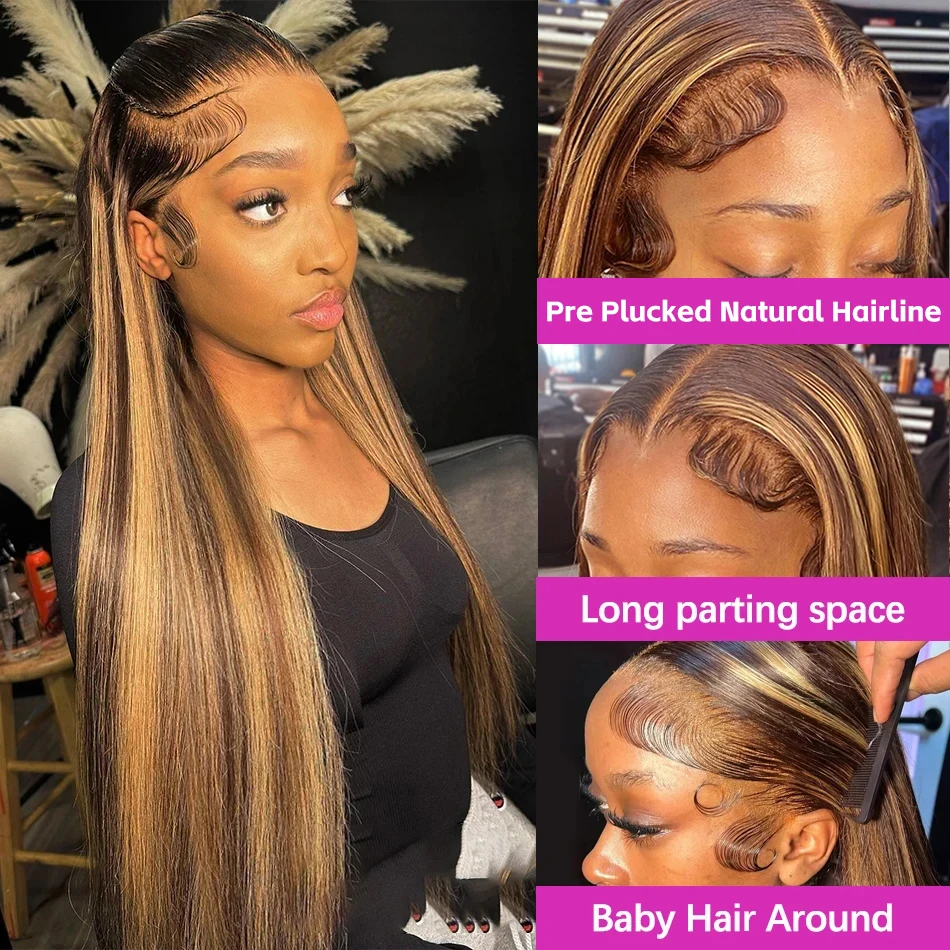 44 46 Inch P4/27 Highlight Col - đánh giá và giá Hd Lace Frontal Wig Human Hair Pre Plucked